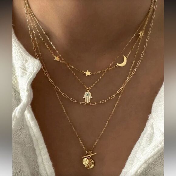 Anthropologie Jewelry - Evil eye Necklace Set #2265